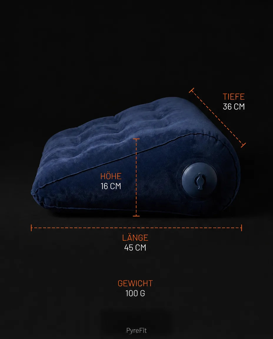 Coussin de voyage gonflable et pliable – soutien réglable pour les jambes, le dos et les genoux – image du produit 12