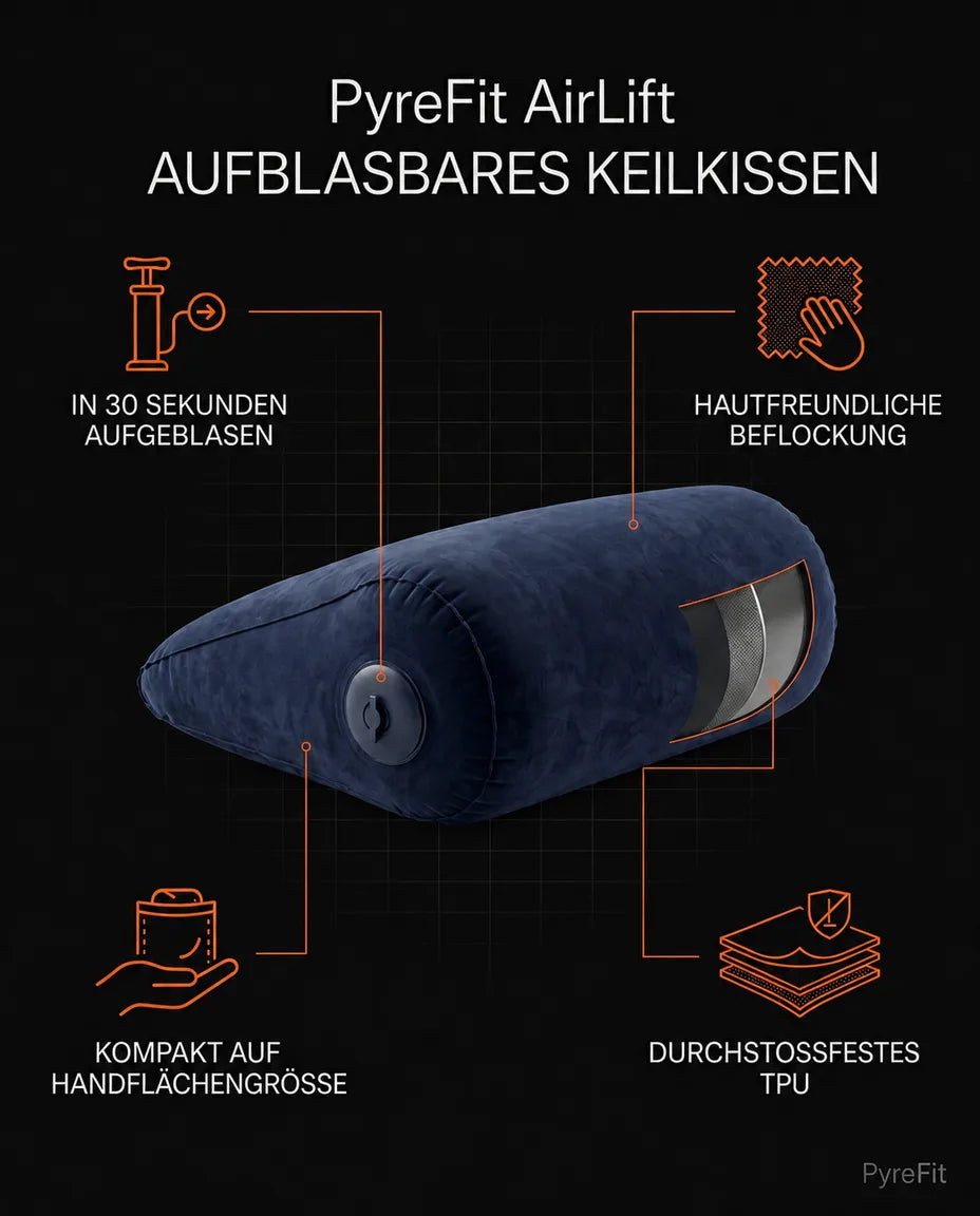 Coussin de voyage gonflable et pliable – soutien réglable pour les jambes, le dos et les genoux – image du produit 13