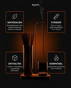 Porte-encens en laiton et en bois – coupelle en verre qui recueille proprement les cendres – image du produit 8