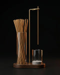 Porte-encens en laiton et en bois – coupelle en verre qui recueille proprement les cendres – image du produit 9