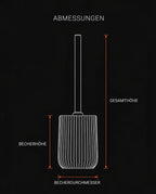 Ceramic toilet brush holder with ribbed design – keeps the brush out of sight in the bathroom – product image 10