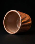 Ceramic toilet brush holder with ribbed design – keeps the brush out of sight in the bathroom – product image 12