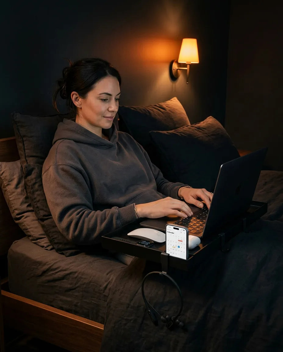 Clip-On Bed Tray – Space-Saving Shelf for Laptop, Phone and Drinks – product image 3