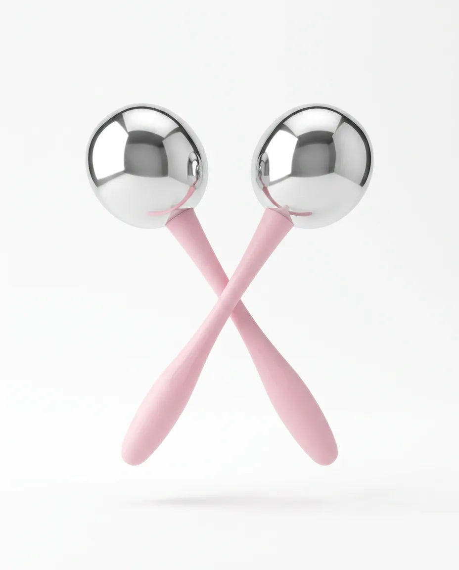 Stainless Steel Face Rollers, Set of 2 – Cooling Facial Massage for Every Day – product image 1