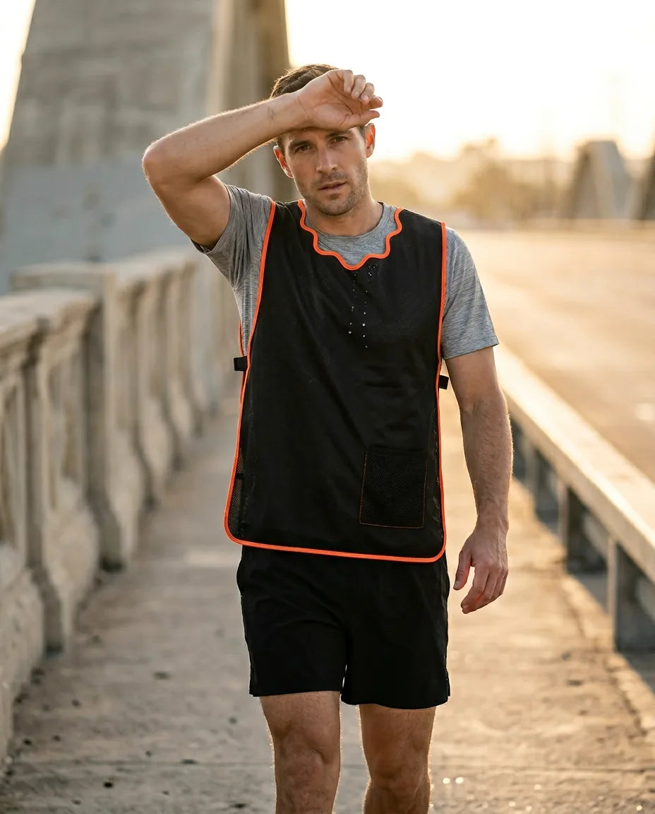 Veste rafraîchissante sans manches activée à l'eau – refroidissement par évaporation pendant des heures, pour les journées chaudes – image du produit 2
