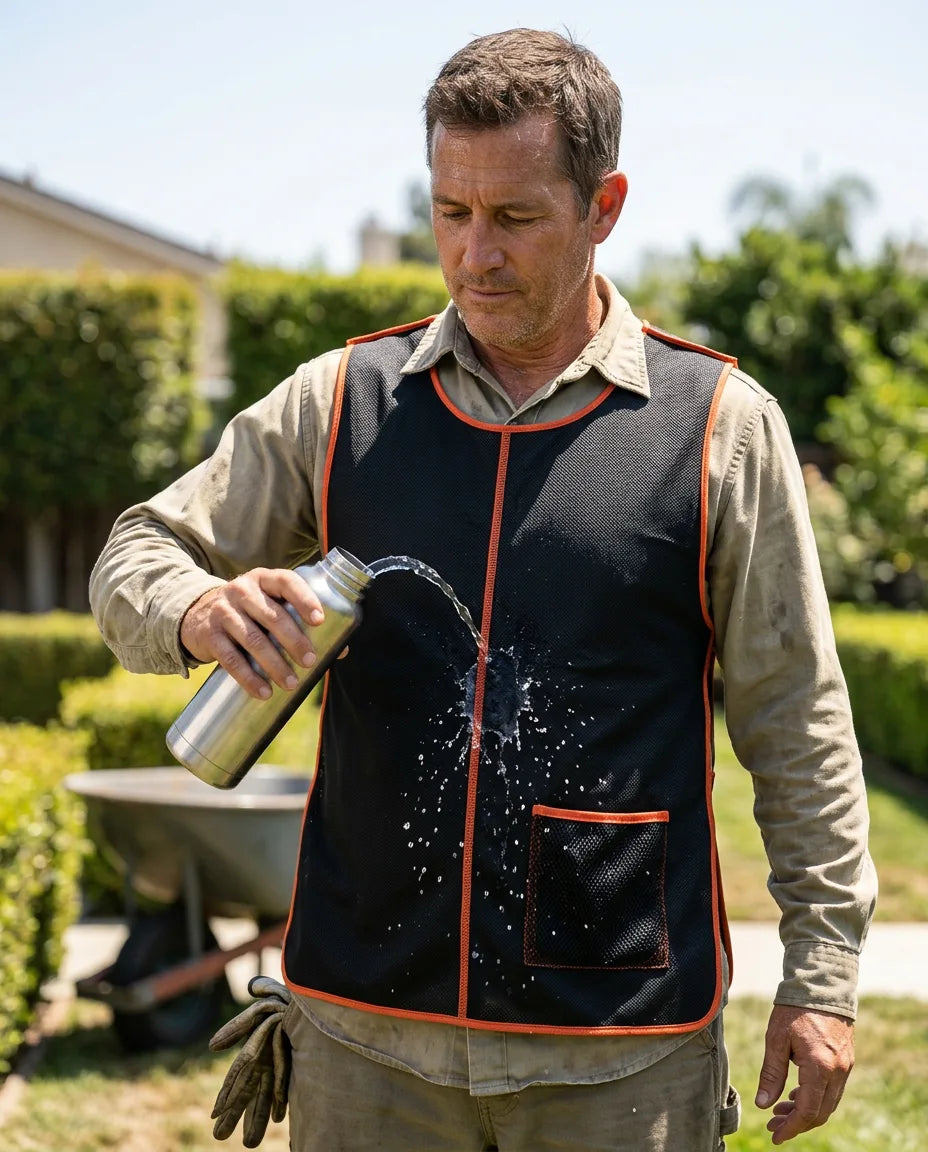 Veste rafraîchissante sans manches activée à l'eau – refroidissement par évaporation pendant des heures, pour les journées chaudes – image du produit 3