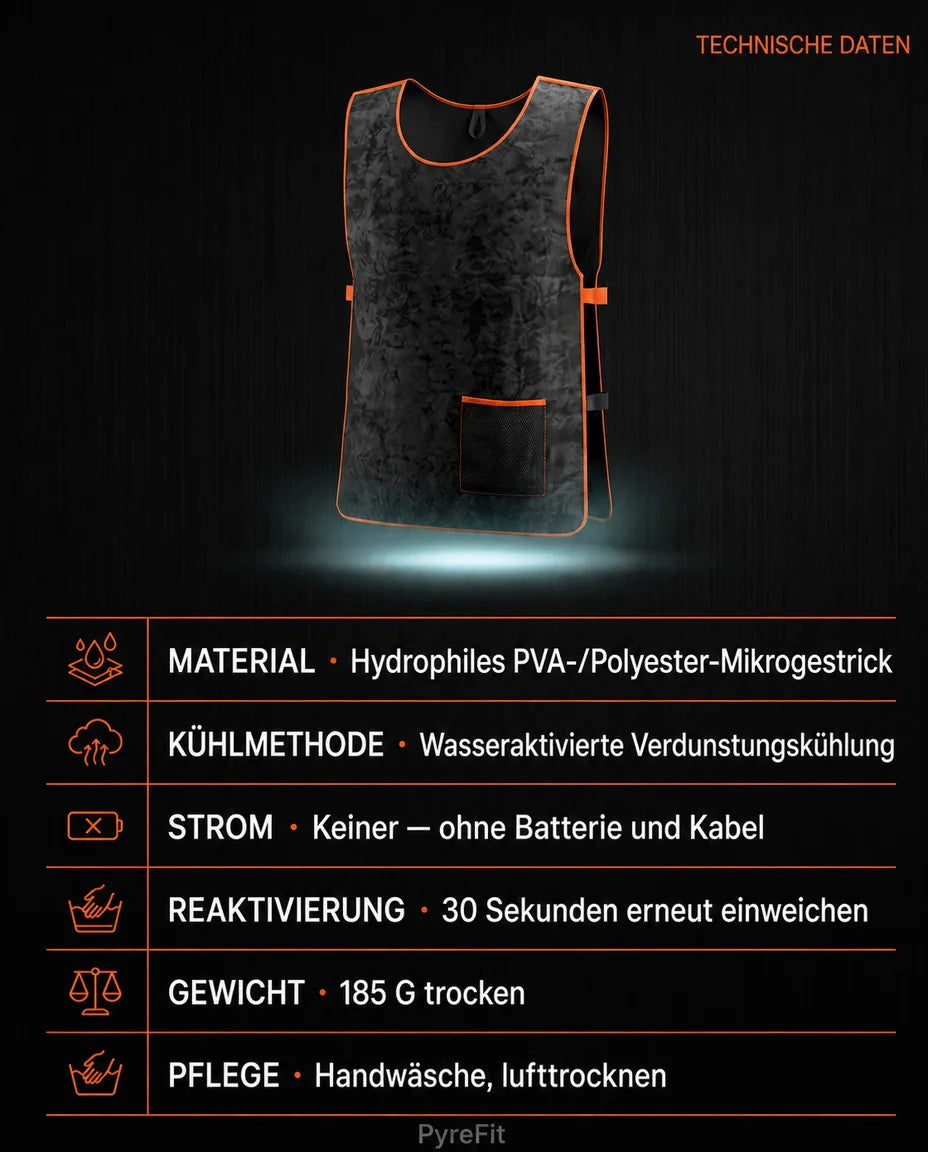 Veste rafraîchissante sans manches activée à l'eau – refroidissement par évaporation pendant des heures, pour les journées chaudes – image du produit 8