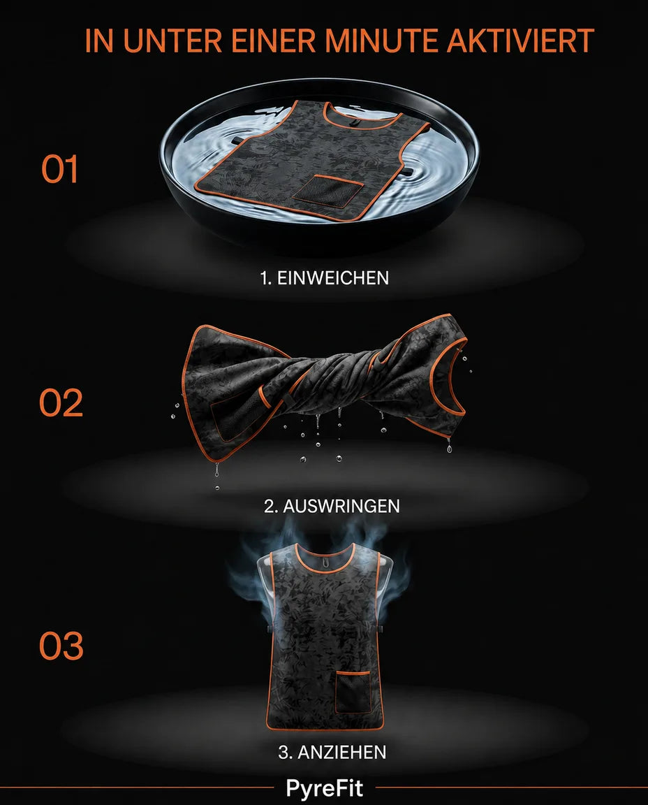 Veste rafraîchissante sans manches activée à l'eau – refroidissement par évaporation pendant des heures, pour les journées chaudes – image du produit 10