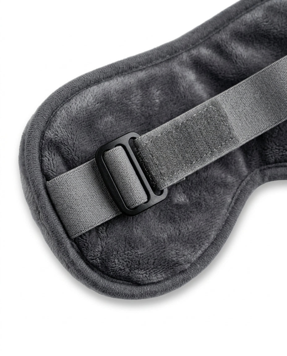 Masseur pour les yeux pliable avec chaleur – sangle réglable à l'arrière
