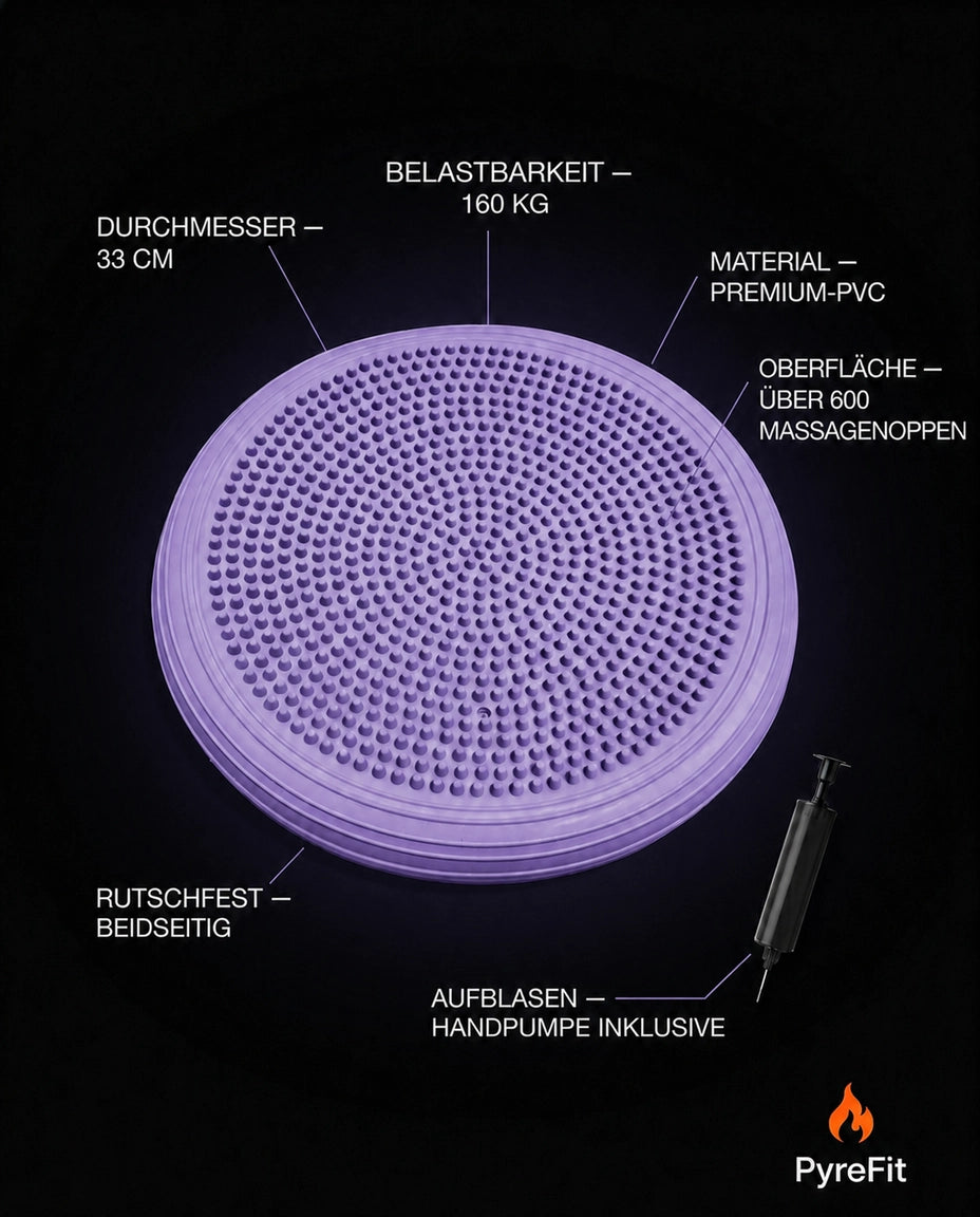 Coussin d'équilibre gonflable – entraînement de la stabilité du tronc, de la posture et de l'assise active – image du produit 7