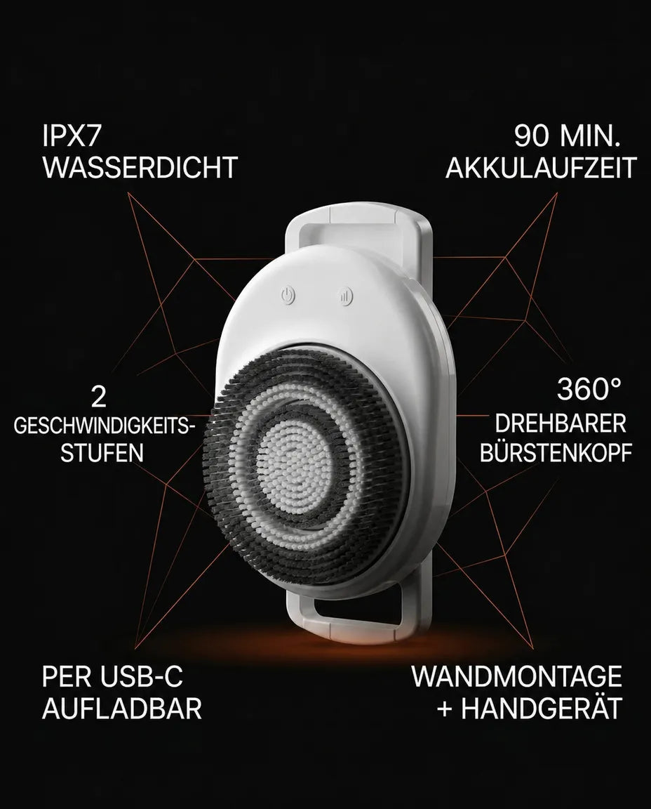 Brosse électrique pour le dos sous la douche – nettoyage mains libres du dos et des épaules – image du produit 6