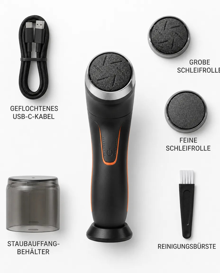 Electric callus remover with dust collector – tidy, cordless foot care – product image 10