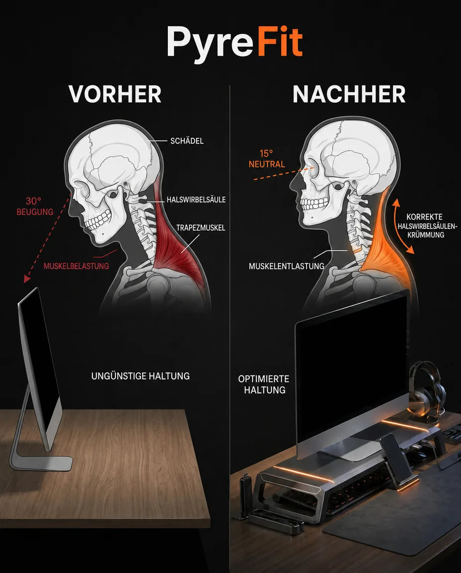 Monitor Stand with Drawer and RGB Lighting – Raise Your Screen to Eye Level – product image 11
