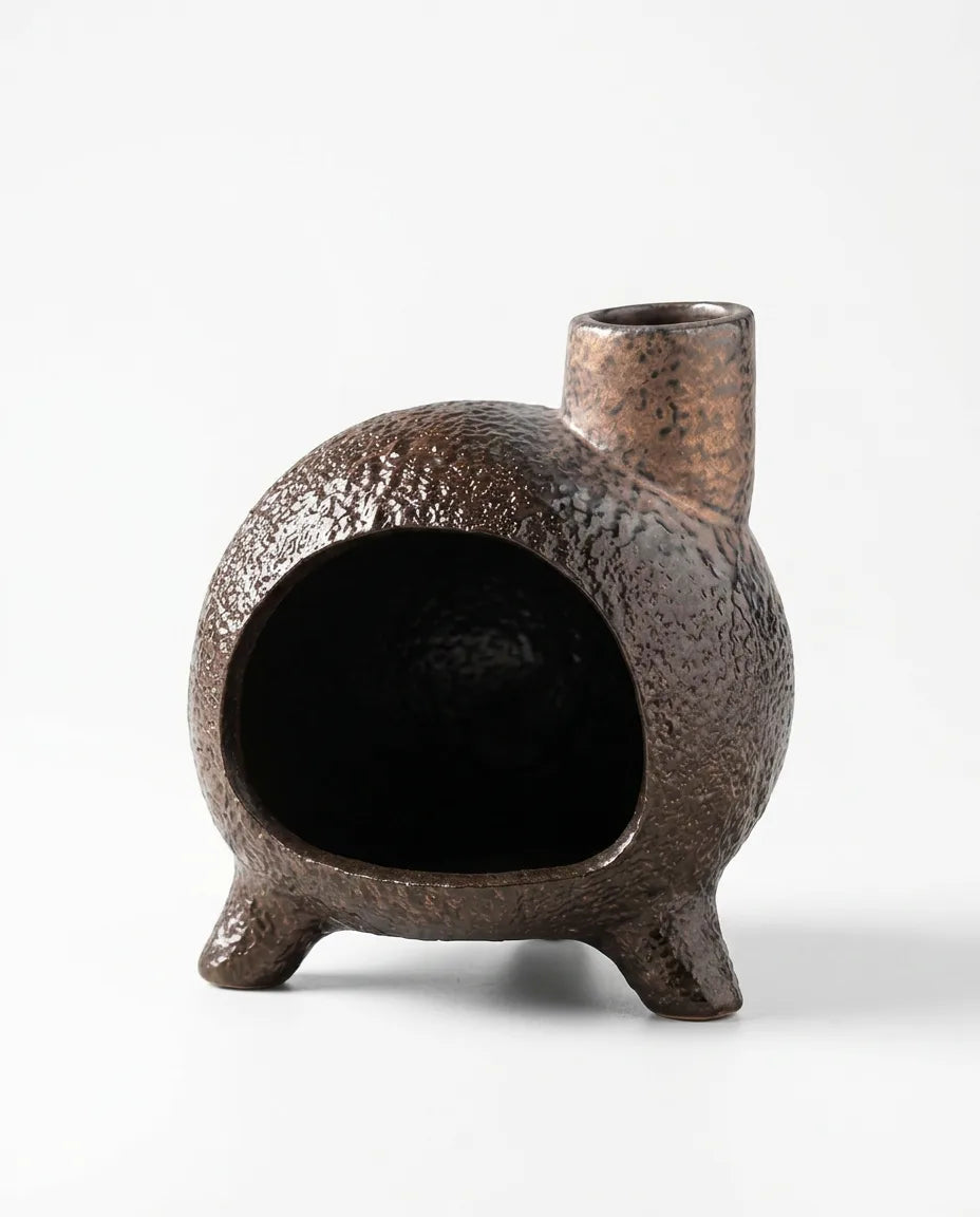 Porte-encens en céramique – contenant sculptural pour palo santo et encens – image du produit 1
