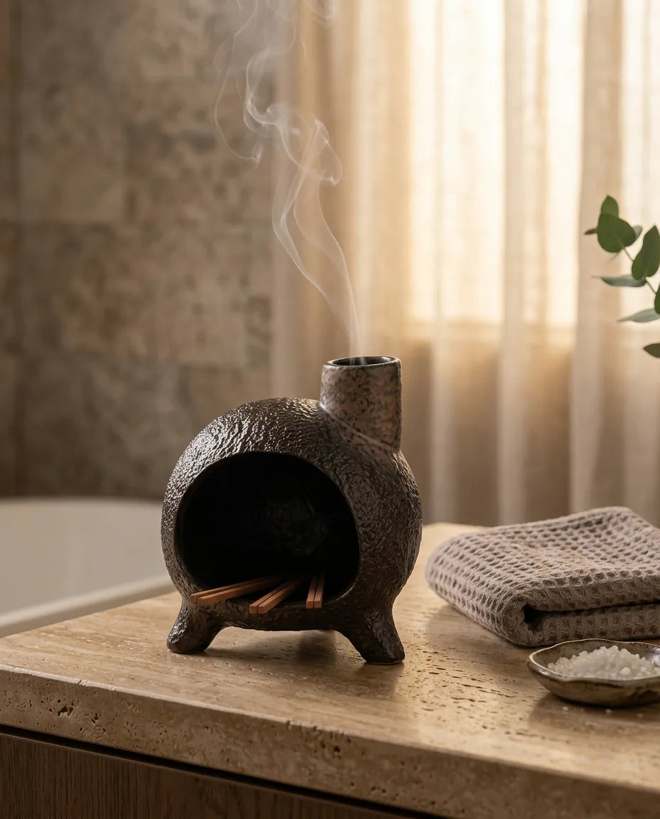 Porte-encens en céramique – contenant sculptural pour palo santo et encens – image du produit 11