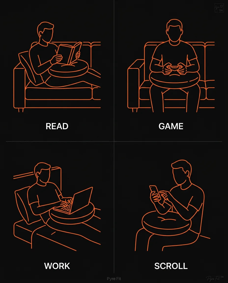 Reading pillow with armrests – for reading, gaming and working on the sofa or in bed – product image 12