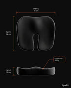 Coussin d'assise en mousse à mémoire de forme avec vibration – soutien au bureau, en voiture et sur la route – image du produit 9
