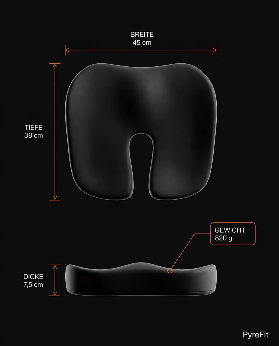 Coussin d'assise en mousse à mémoire de forme avec vibration – soutien au bureau, en voiture et sur la route – image du produit 9