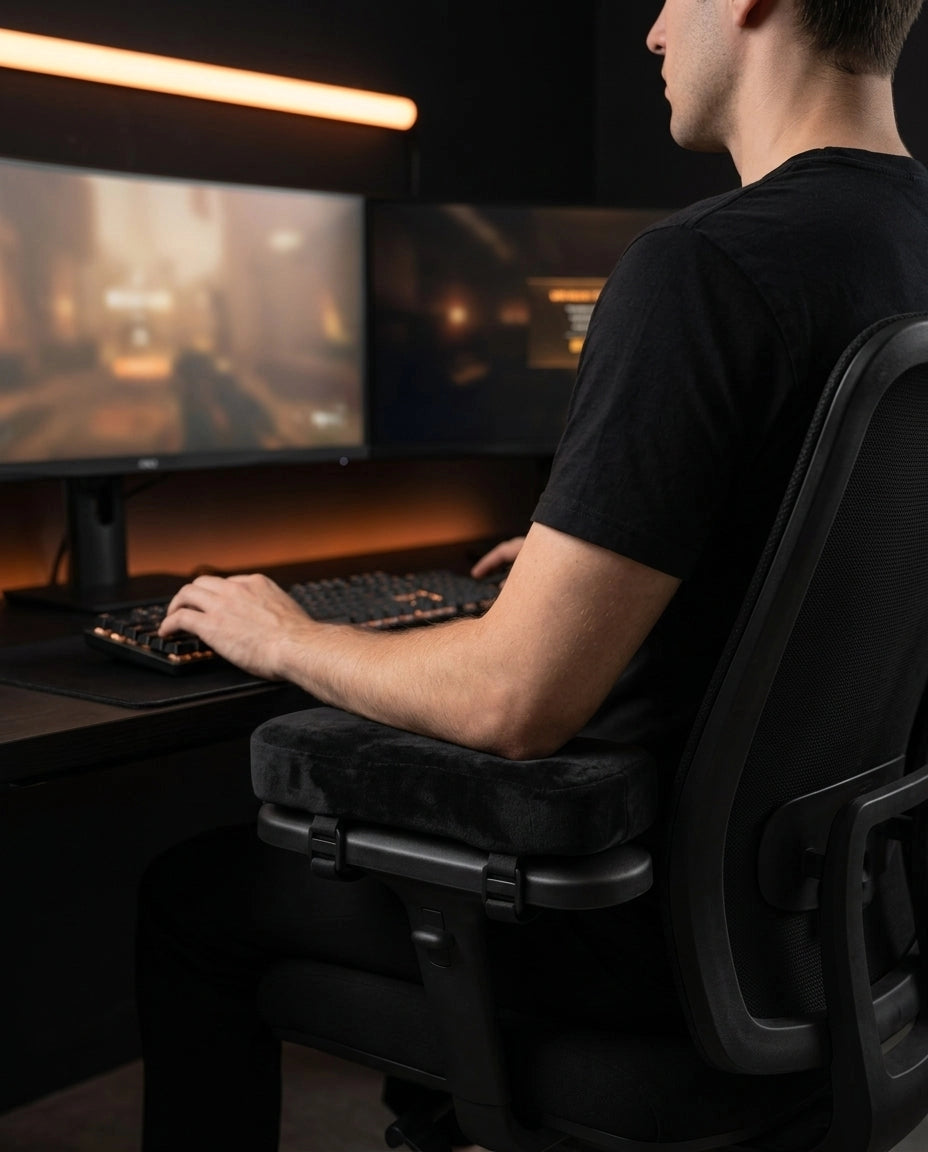 Coussins d'accoudoir, ensemble de 2 – rembourrage doux pour chaises de bureau et de jeu – image du produit 3
