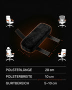 Coussins d'accoudoir, ensemble de 2 – rembourrage doux pour chaises de bureau et de jeu – image du produit 9