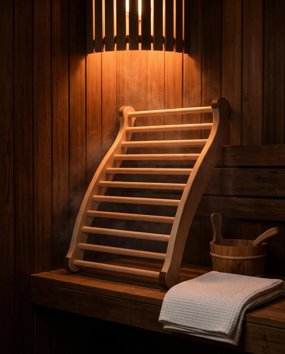 COMFORTABLE SUPPORT IN THE SAUNA