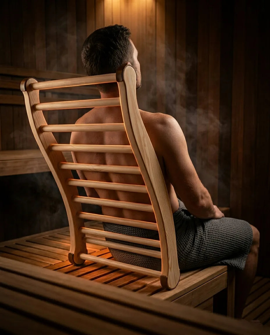 Wooden Sauna Backrest – Ergonomic Support for Spa and Bath – product image 3