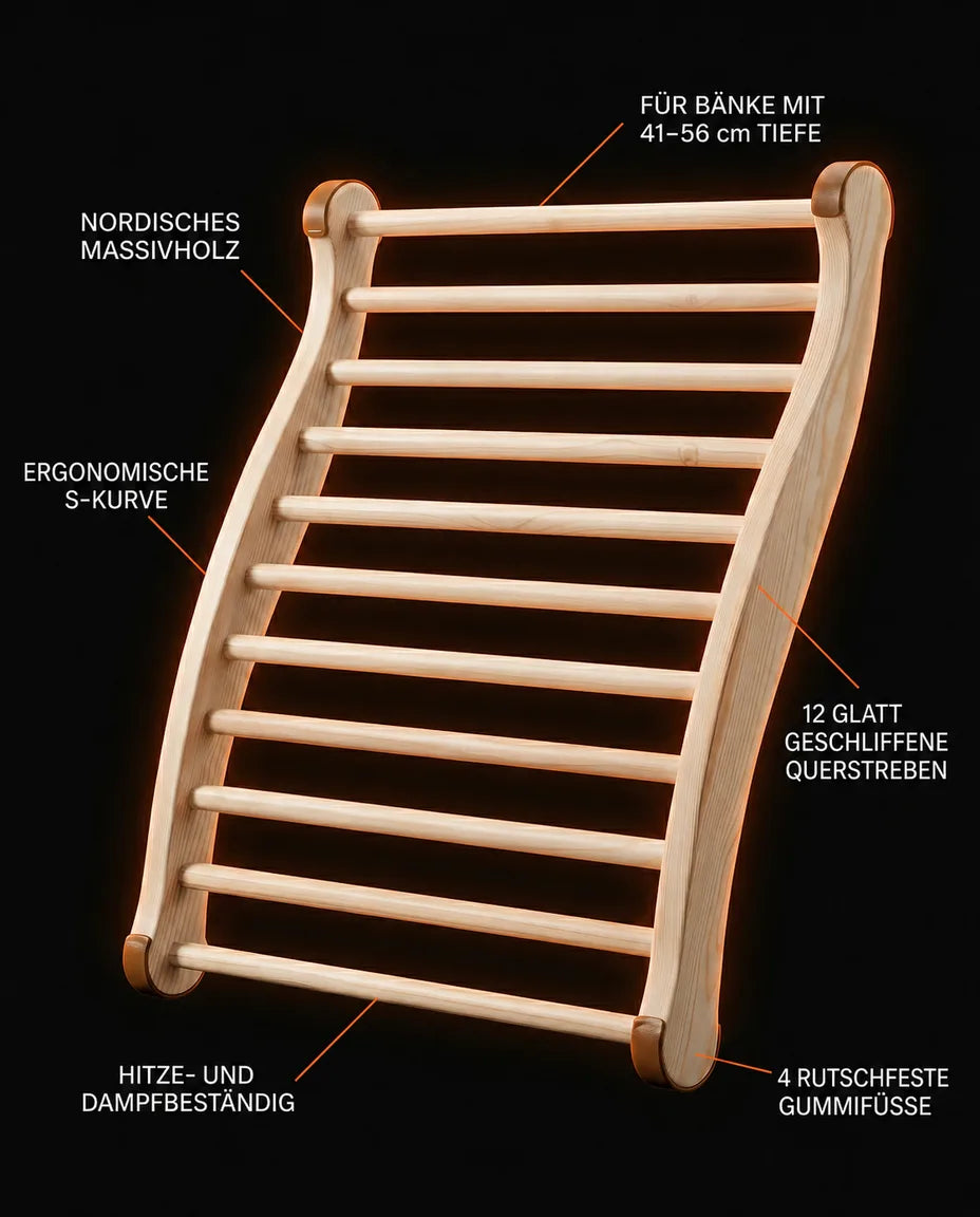 Wooden Sauna Backrest – Ergonomic Support for Spa and Bath – product image 7