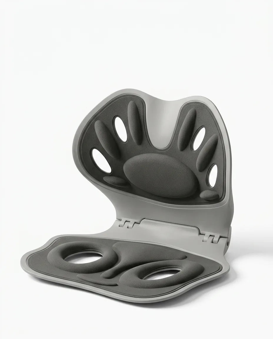 Orthopedic seat cushion with back support – upright posture, relieved tailbone – product image 10