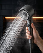 Filtered shower head for hard water – high pressure and tool-free installation – product image 2