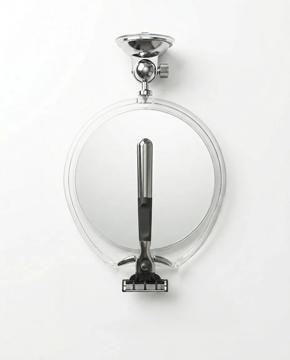 Miroir de douche antibuée avec crochet à rasoir – vision claire pour le rasage grâce à une ventouse puissante – image du produit 8