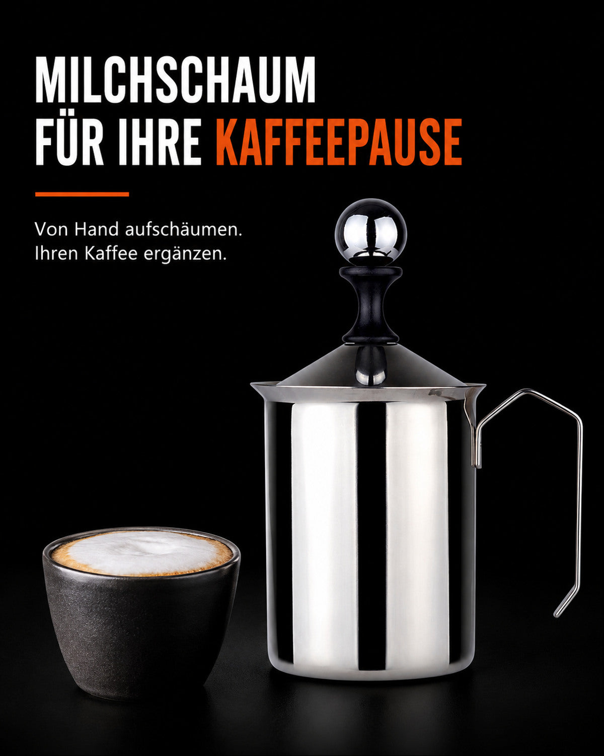 Manual milk frother – milk foam for your coffee break