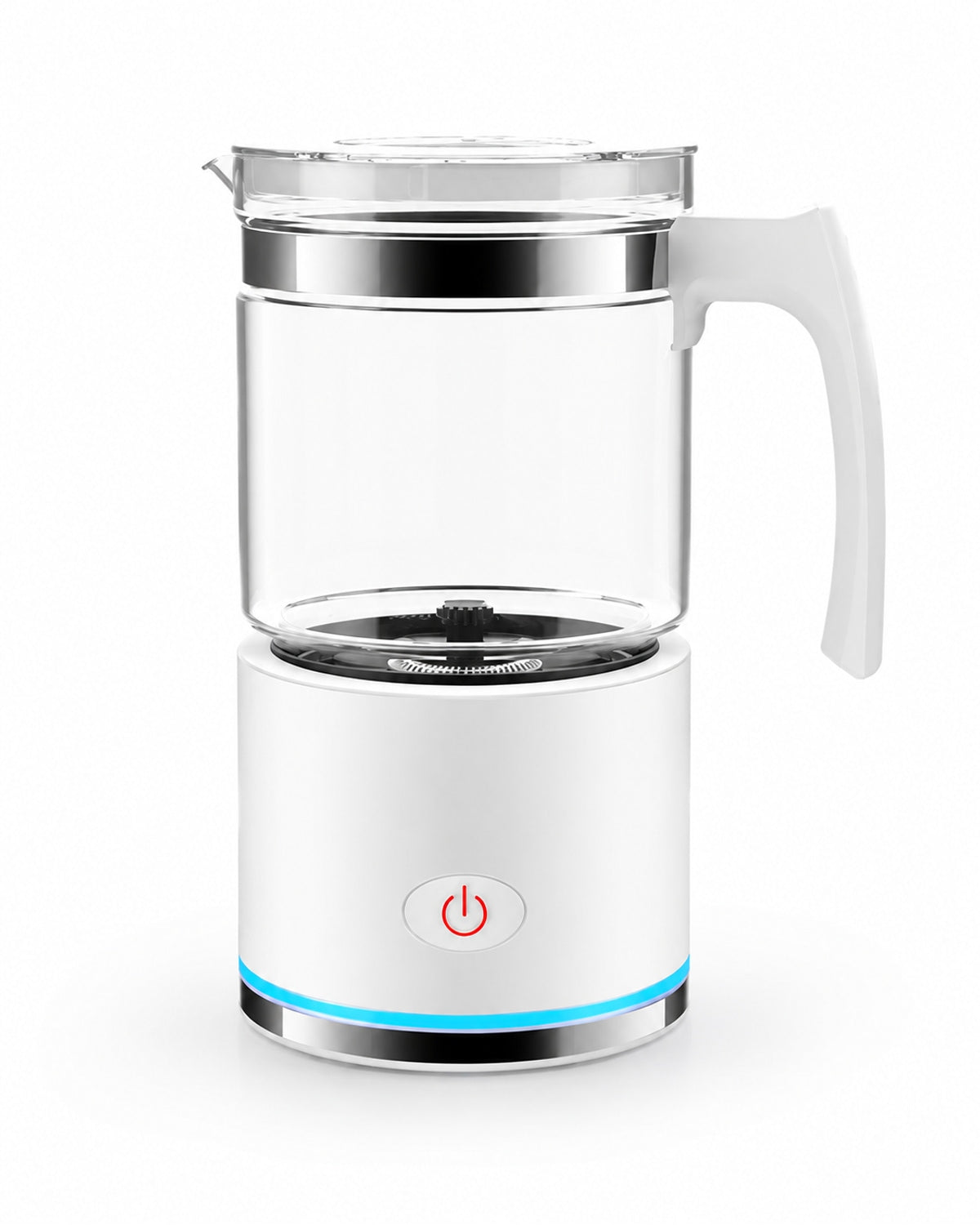 Milk frother with glass jug and base – product image 1