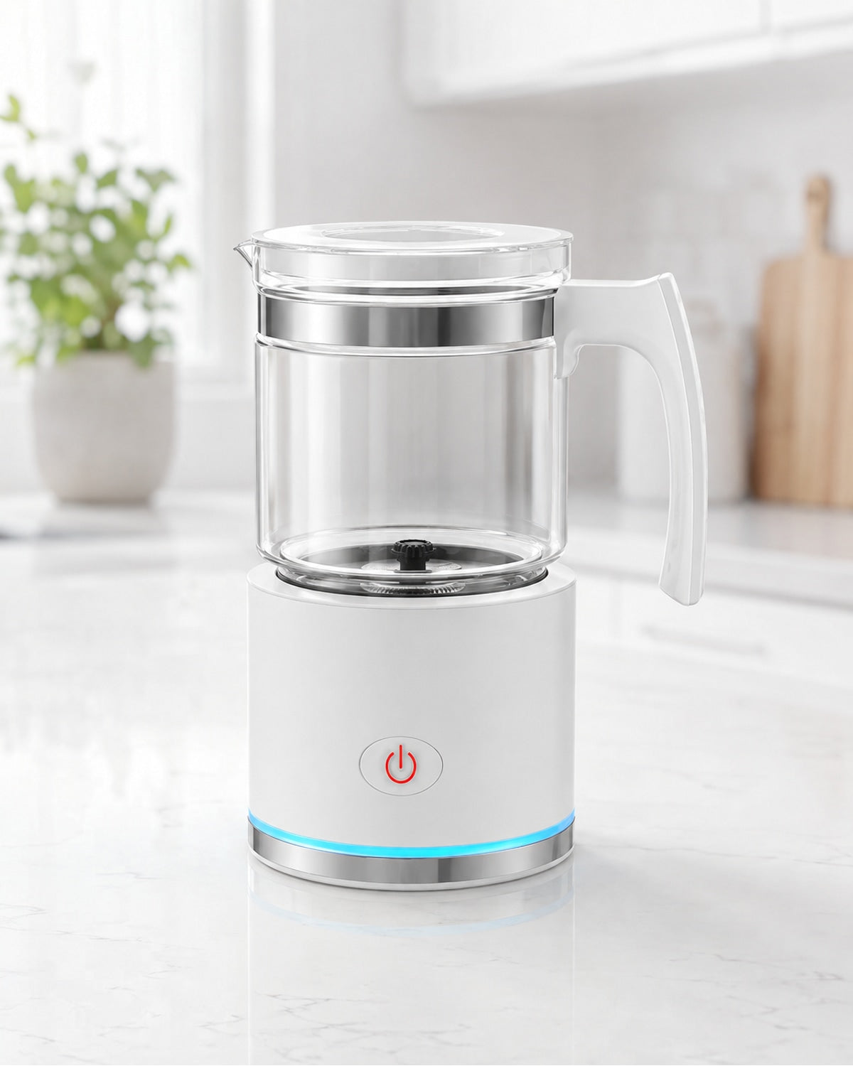 Milk frother with glass jug and base – product image 10