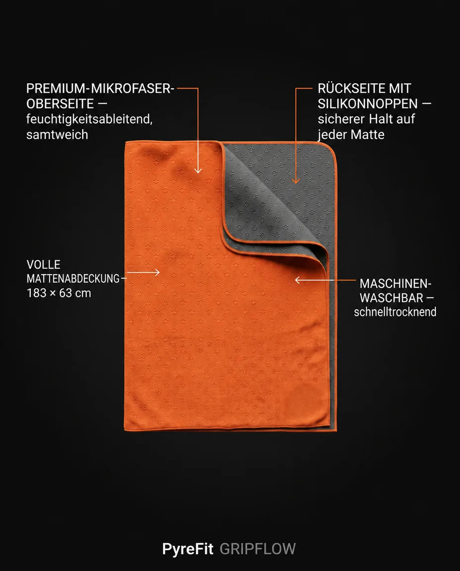 Non-Slip Yoga Towel with Silicone Grip Dots – Quick-Dry Cover for Hot Yoga and Pilates – product image 7