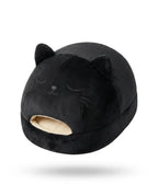 Cat-shaped sherpa foot warmer by PyreFit in black with front opening