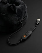 Power cable with controller for the cat-shaped sherpa foot warmer