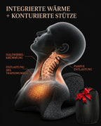 Contoured heated neck pillow – graphic of the shaped neck support