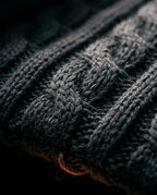 Neck and shoulder warmer – close-up of the grey fabric