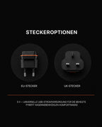 Face mask – heat or massage – overview of the plug options