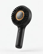 Brosse de massage chauffante avec applicateur d'huile capillaire – brosse noire à tête ronde