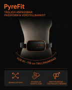 Massage belt with heat and vibration – infographic on the belt's design