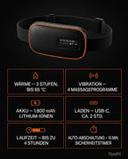Massage belt with heat and vibration – overview of the modes shown