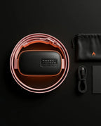 Massage belt with heat and vibration – belt laid out with cable