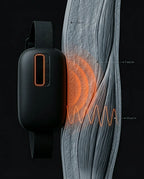 Massage belt with heat and vibration – diagram of the heated area, side view