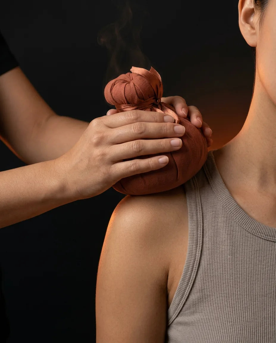Heated massage balls with herbal filling – soothing relaxation for neck and back – product image 3