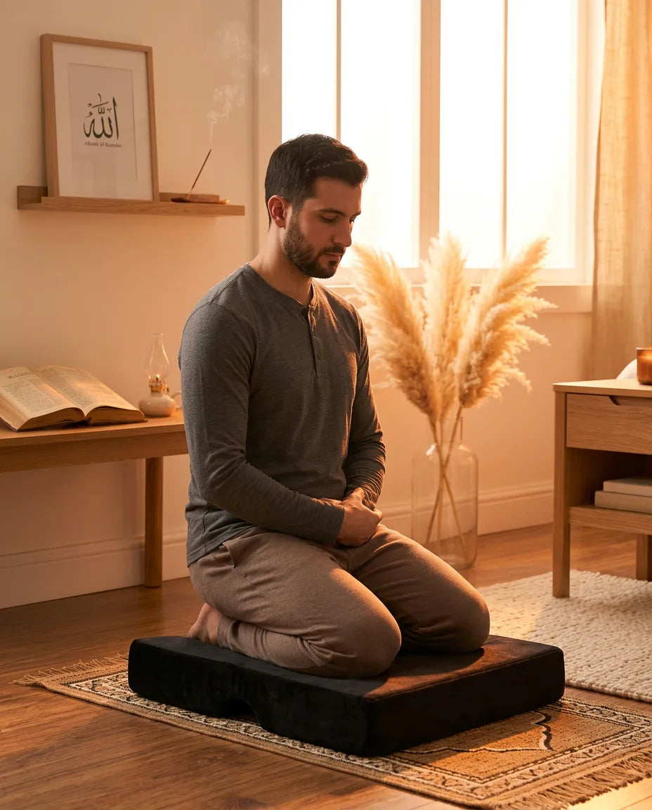 Memory foam meditation cushion – pressure-relieving support for knees and floor exercises – product image 3