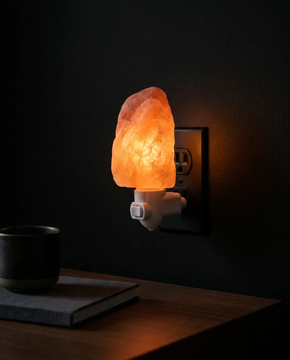 Lampe en sel de l'Himalaya – lumière d'ambiance chaleureuse pour la chambre et le coin lecture – image du produit 2