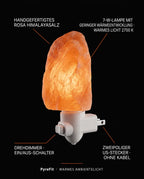 Lampe en sel de l'Himalaya – lumière d'ambiance chaleureuse pour la chambre et le coin lecture – image du produit 8