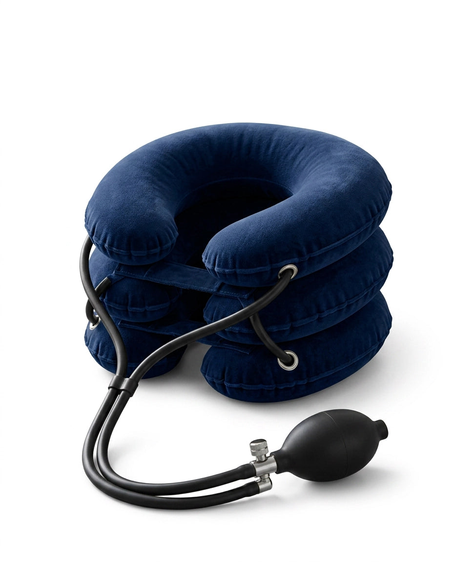 Inflatable neck pillow with pump – gentle stretch for a stiff neck – product image 8