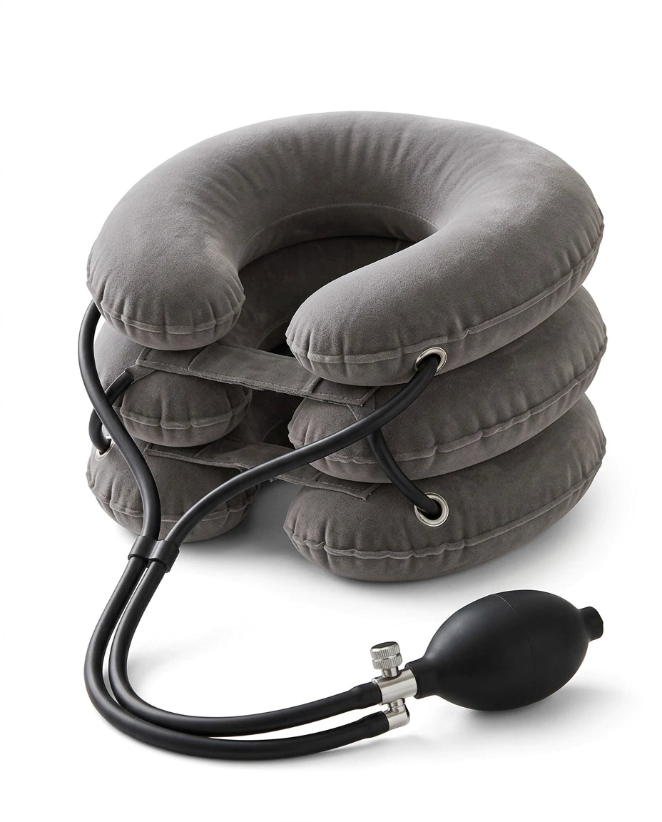Inflatable neck pillow with pump – gentle stretch for a stiff neck – product image 9
